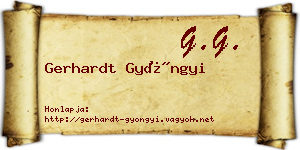 Gerhardt Gyöngyi névjegykártya